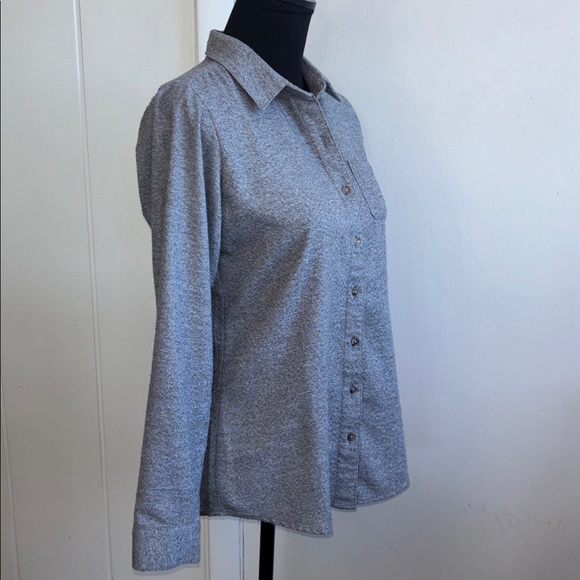 KUHL Kamila Gray Flannel Button Up Shirt Women’s Size Small - Picture 8 of 13